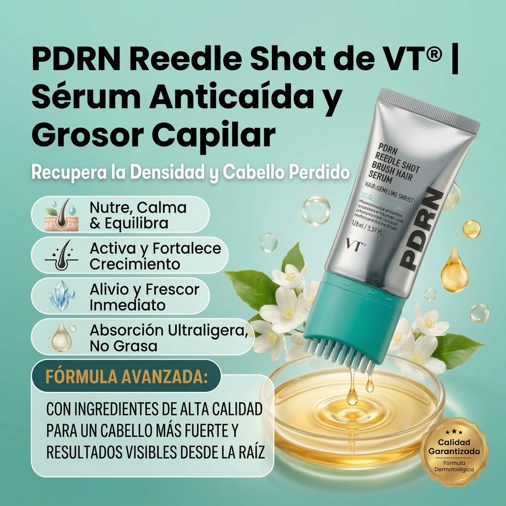 PDRN Reedle Shot de VT® | Sérum Anticaída y Grosor Capilar