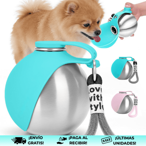 BottleDog® | Botella de agua para mascotas de acero inoxidable