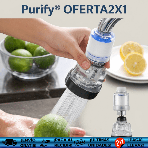 Purify® ¡Oferta2x1! | Filtro purificador de agua para grifo